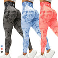 Custom Logo Seamless Pants Tie Dye Gym Workout Fitness Yoga Leggings Tights High Waist Scrunch Butt Seamless Leggings for Women
