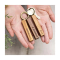 Personalized Gift Bag Charm Custom Key Chain Monogrammed Engraved Wood Bar Keychain for New Driver Home Car Realtor Keys