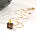 Trendy Perfume Shape Pendant Necklace Chain Cyrstal Rhinestone Stone Jewelry Women Accessories