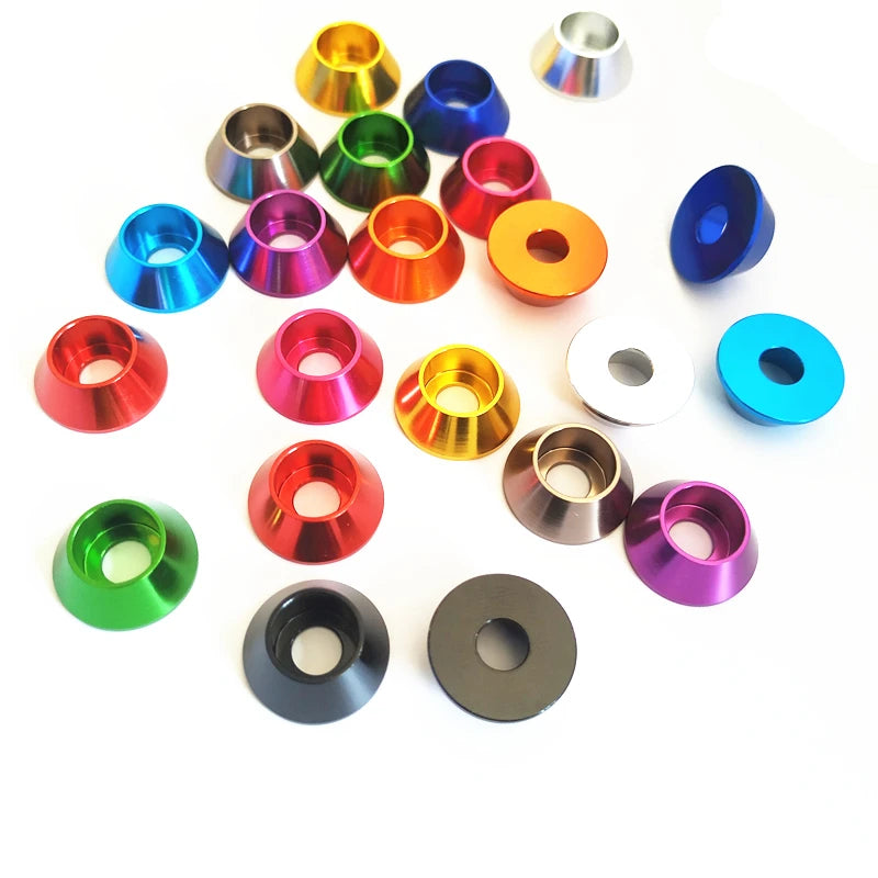 OEM CNC Anodized Aluminum 6061/6063/7075 Washers M2-M8 Countersunk Black Finish