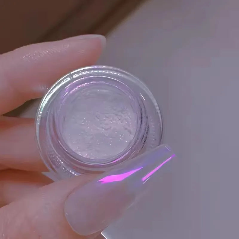 1Box Light Aurora Nail Powder Magic Mirror Glitter Pigment Dust UV Gel Polish Nail Art Decoration Holographic Nail Powders