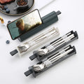 Portable Price Reusable Stainless Steel 304 Silverware Camping Cutlery Set 3PCS With Box Flatware Set in Travel Spoon and Fork