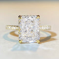 Fashion Jewelry 5A Cubic Zirconia Diamond Ring S925 Sterling Silver Radaint Cut Women Jewelry Gemstone Wedding Engagement Rings