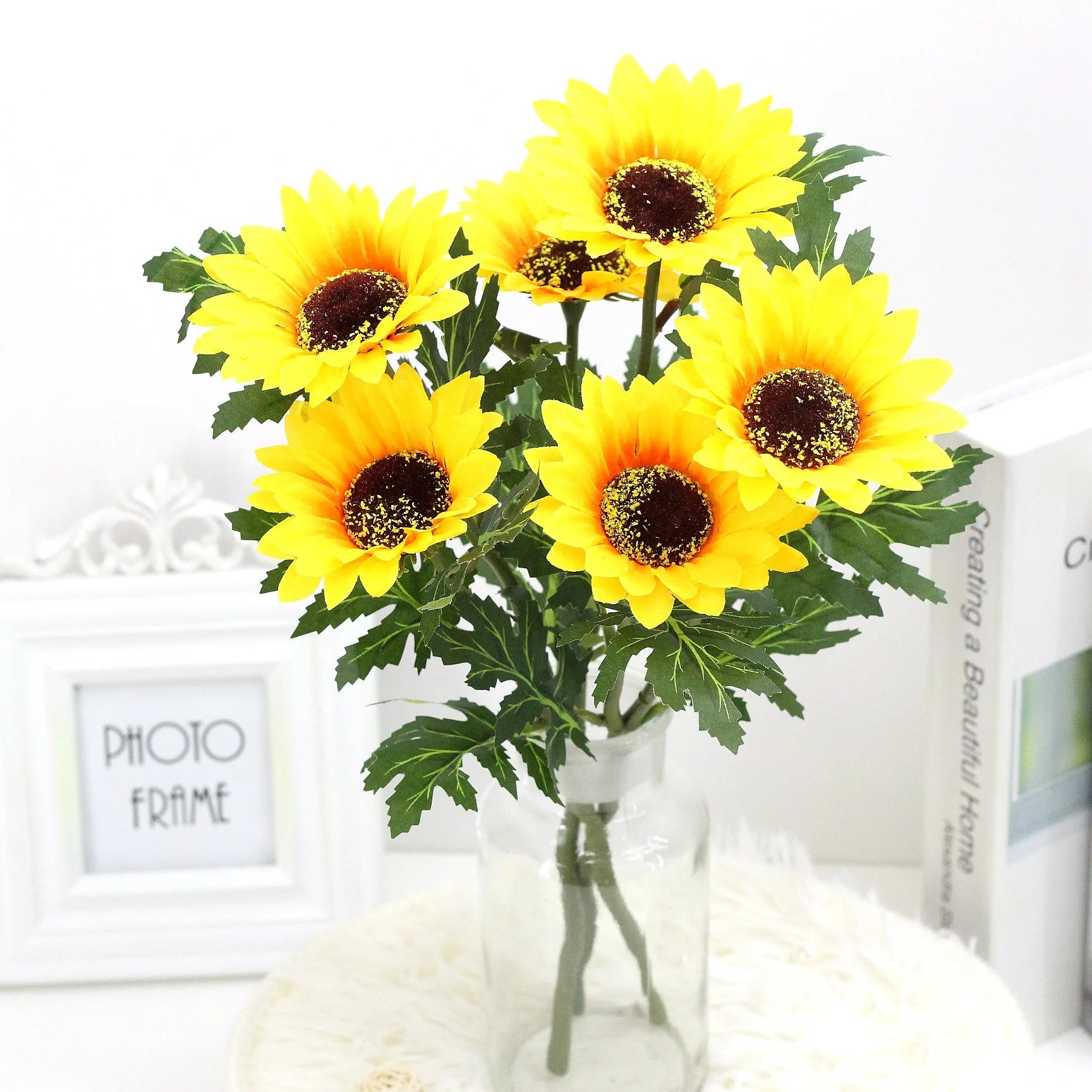 Manufacturers Best-Selling Single Sunflower Artificial Flowers for Decoration for Christmas Graduation and Mother's Day