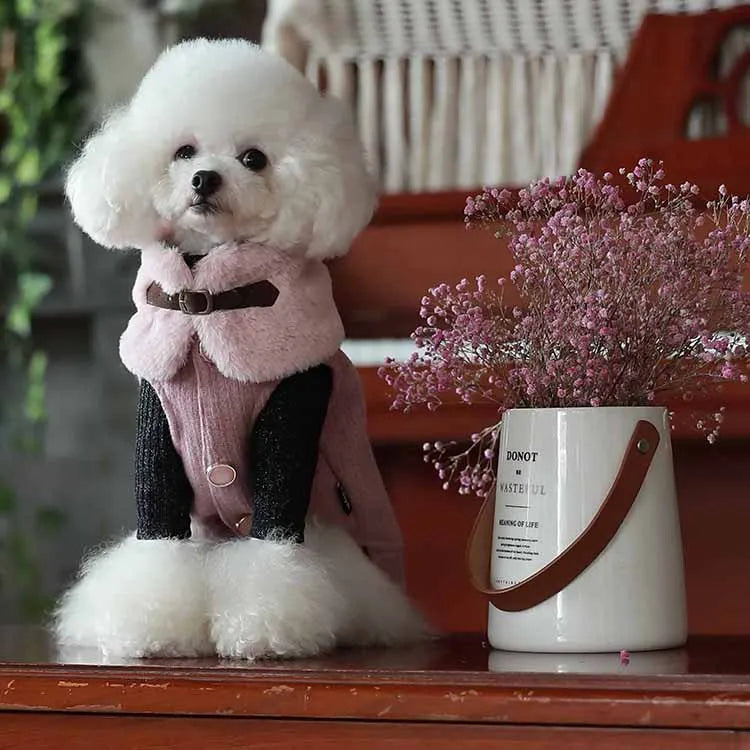 Customized Soft Polyester Rabbit Fur Dog Scarf-All Seasons Funny Design