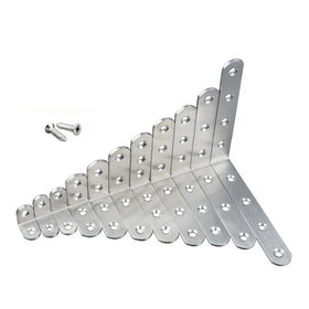 90 Degree Wall Mount L-Shape Stainless Steel Corner Bracket Metal Angle Shelf Bracket for Furniture Wood Furniture Hardware