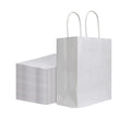 KUAIMA 21*11*27cm Custom Printing White Kraft Paper Bag Wholesale with Paper Handle Personalised Gift Paper Bag