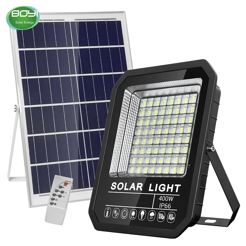 Modern Durable 60w 100w 200w 300w 400w Aluminum Wall Flood Light Solar Led Lamp 6000k