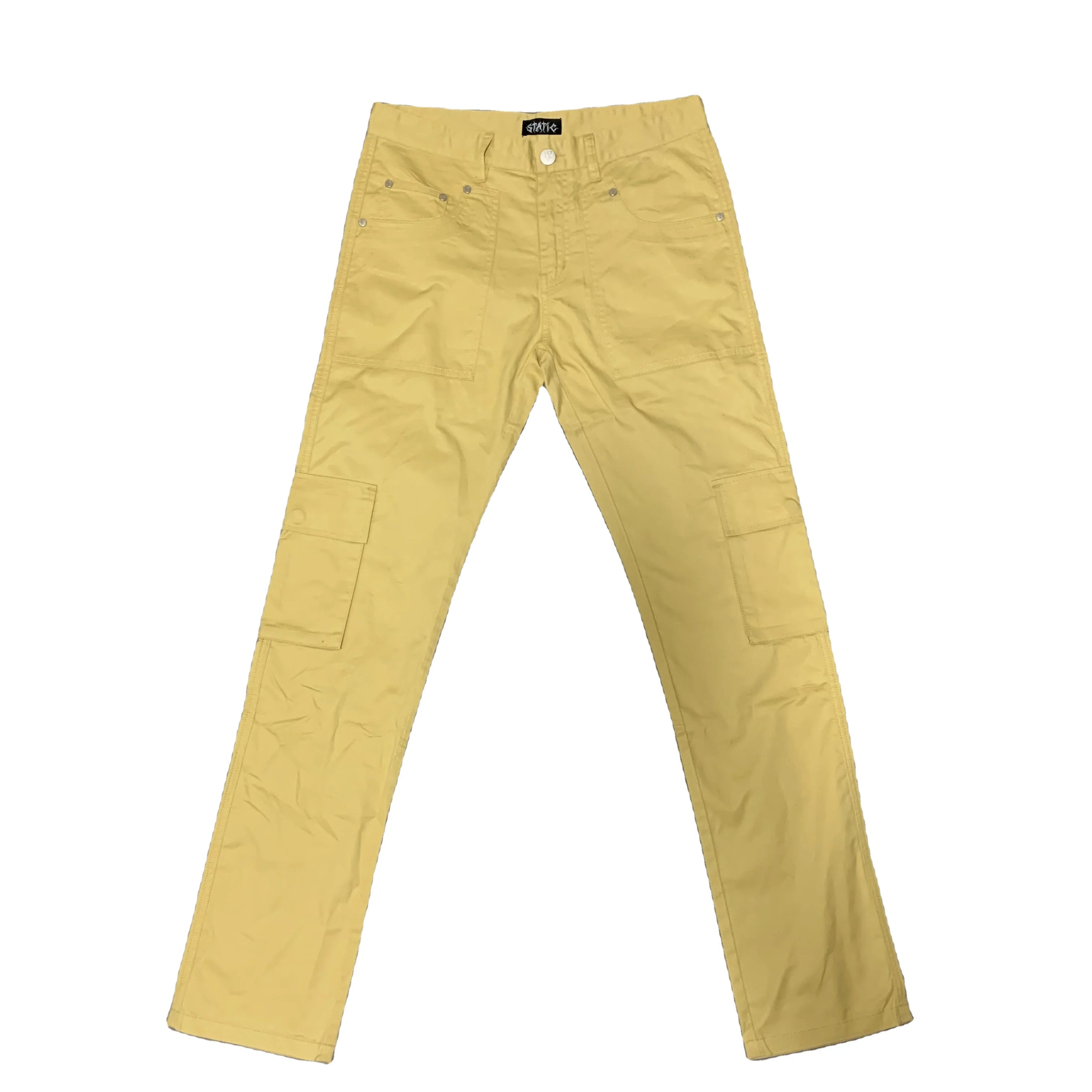 DENIMGUYS Men Pants and Trousers Skinny Slim Fitting Men Chino Yellow Khaki Jogger Trackpants Men's Cargo Pants
