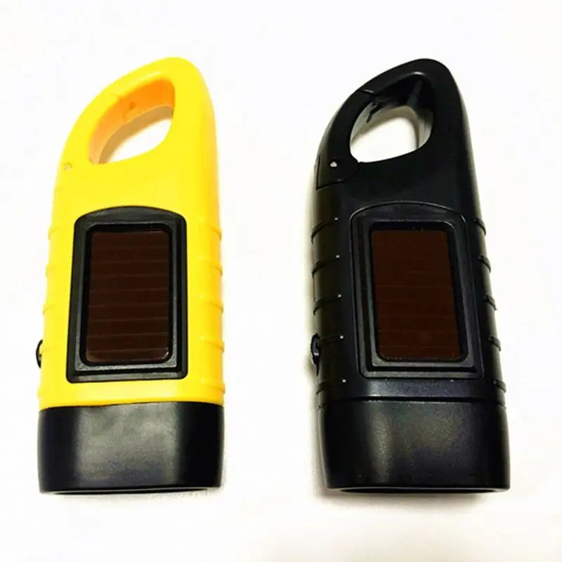 Cheap  Mini ABS Emergency Hand Crank and Solar Dynamo Charging 3 LED Flashlight