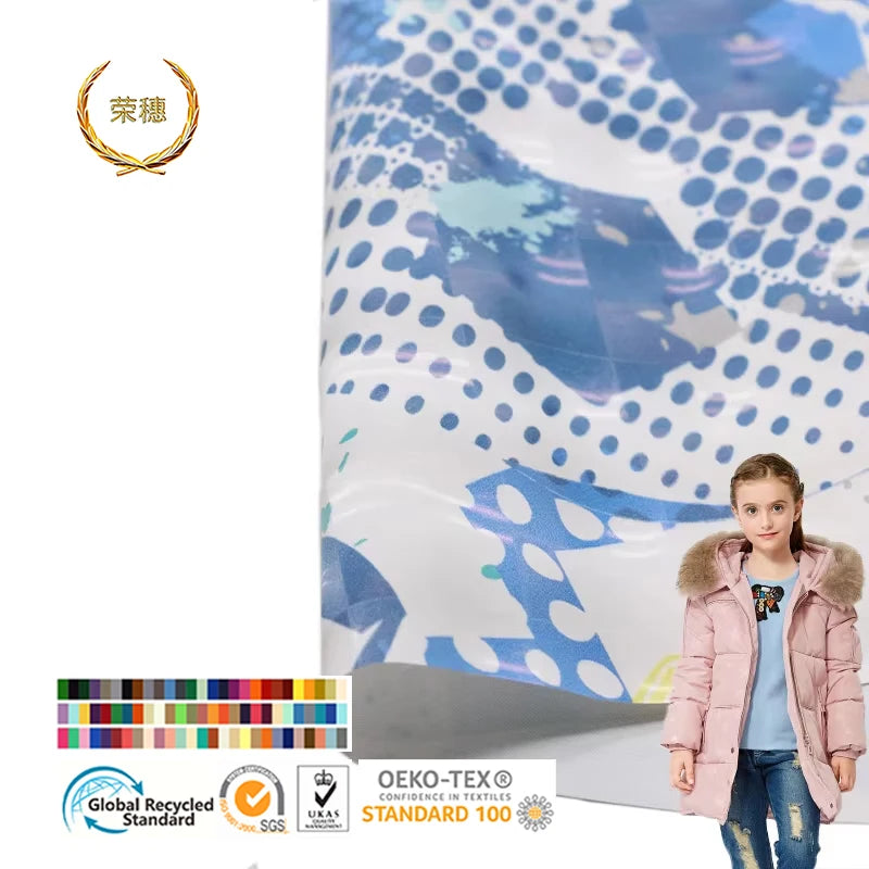 Customized Waterproof and Windproof 3D Printing Polyester Fabric Composite Reflective Film Fabric Water Resistant Fabric