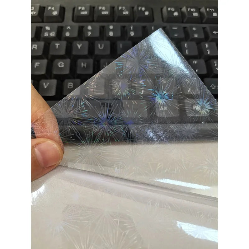 Holographic Sheets Various Patterns-Laser Cold Lamination Film Soft Glossy for Photo Frame Heart Star Broken