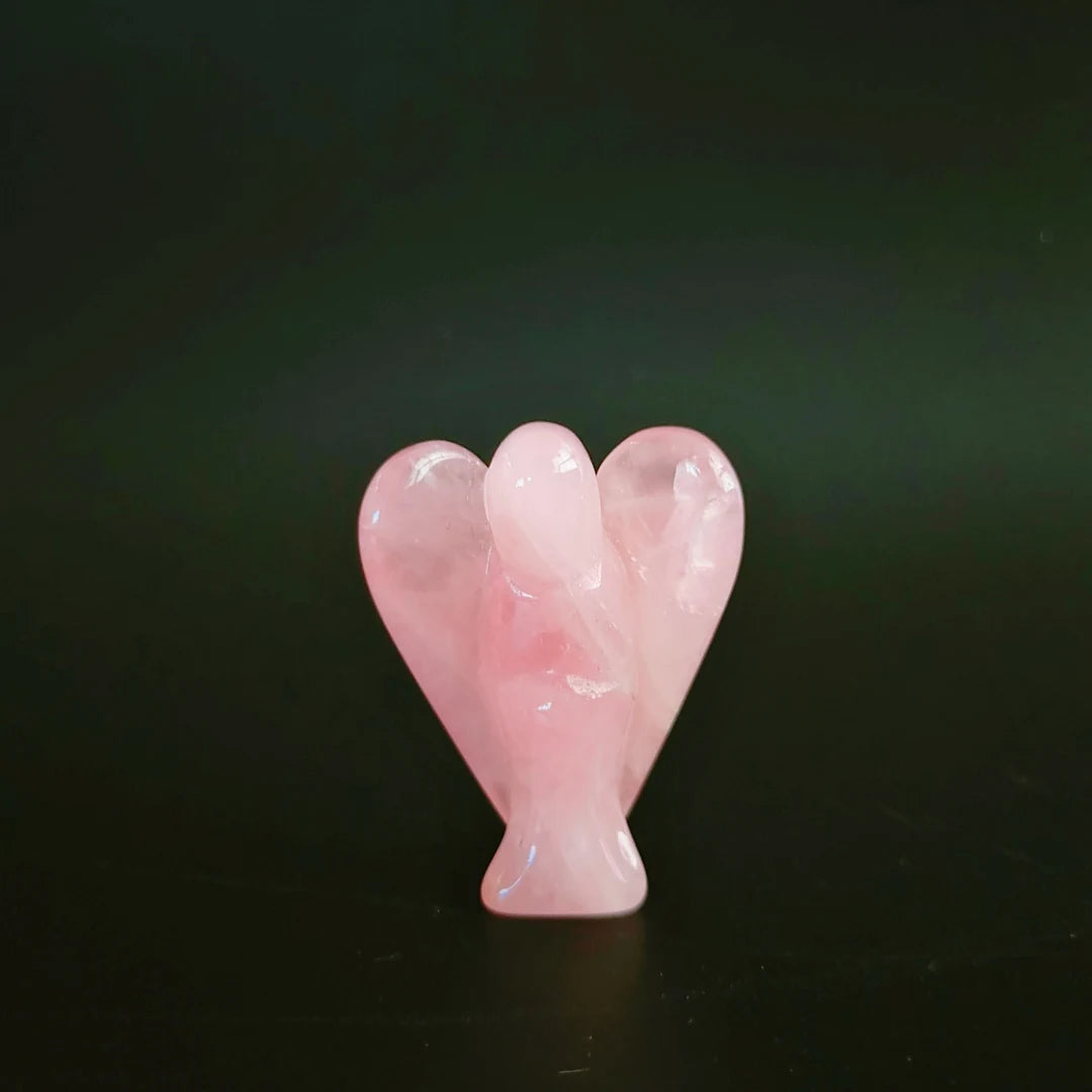 Huiying Crystals New Arrival Wholesale Rose Quartz Angel for Decoration Crafts