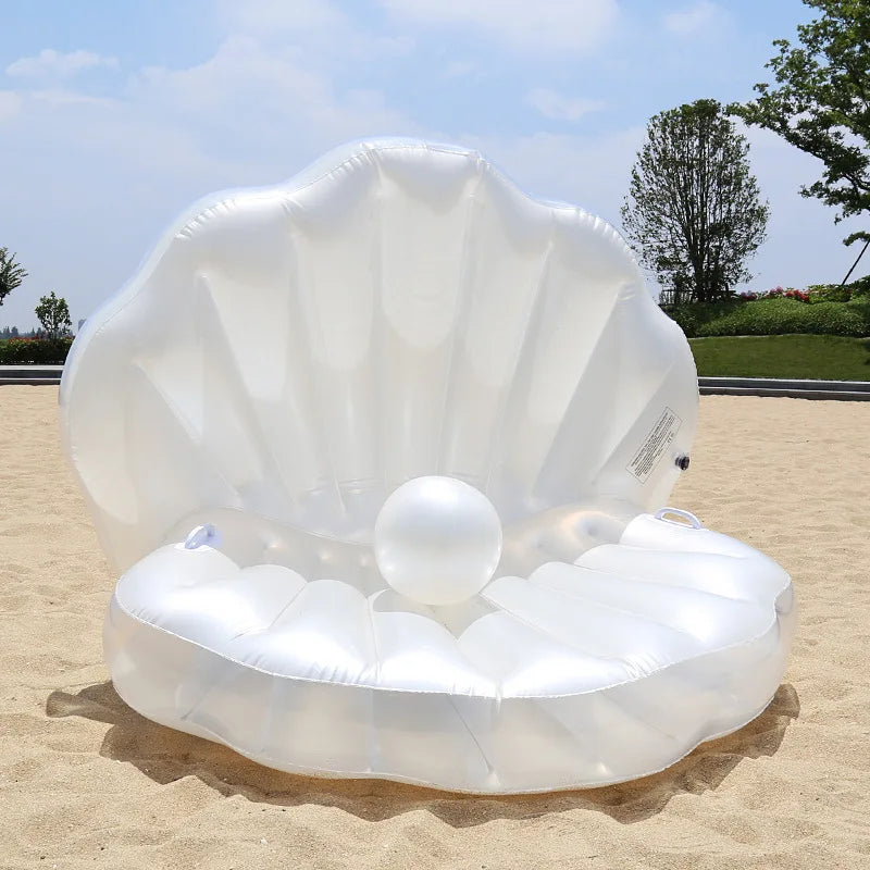 Water Floating Entertainment Pearl Shell Floating Row Water Inflatable Bed Floating Chair Customized Floating Pier Pontoon