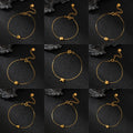 Factory Price Cheap Wholesale Tarnish Free Waterproof Stainless Steel Cute Small Alphabet 26 A-Z Bubble Letter Bracelet