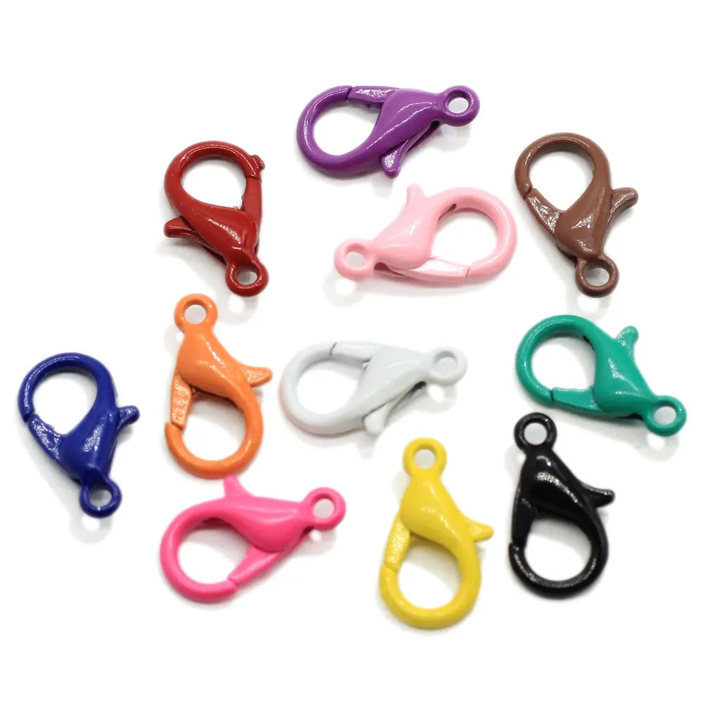 Colorful Lobster Clasp Hooks End Clasps Connectors for D I Y Jewelry Making Findings Necklace Bracelet