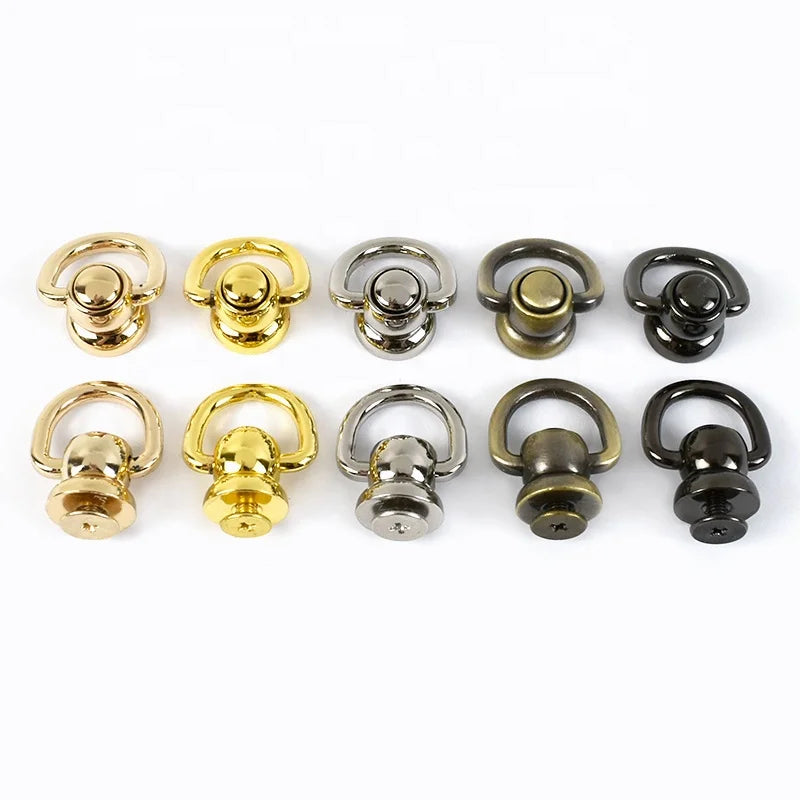 Deepeel BF757 13mm High Quality Bag Hardware D Buckle for Bag Side Hung Strap Chains Ring Clasp Safety Strong Connect Bag Buckle