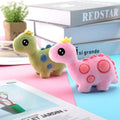10cm Cute Soft Fluffy Plush Crown Dinosaur Doll Backpack Charm Keychain Kawaii  Mini Stuffed Animal Toys Bag Pendant Accessories