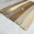 Wholesale Genius Hair Weft Remy Human Brazilian Invisible Hair Weaving Customized Blonde Color Super Double Drawn High Quality MegaBDM