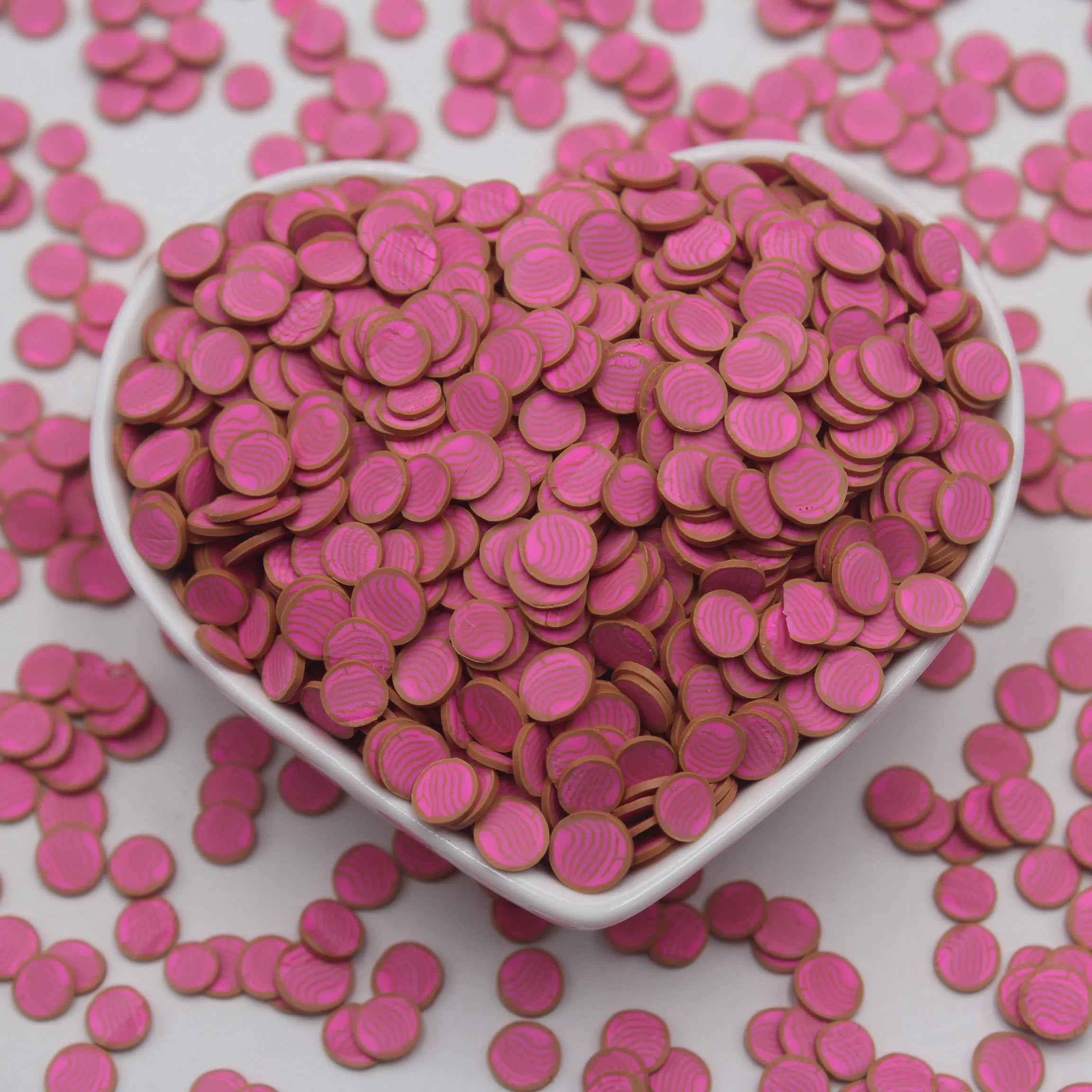 1KG 5mm Conchas Straw Topper Polymer Clay Slice Sprinkles Figurine Pattern Non-Toxic Safe Portable Slime Tumbler Shaker