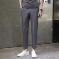 Men's Casual Dress Pants Vertical Leg Business Pants Men's Nine-point Suit Pants