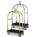 5 Star Hotel Custom Stainless Steel Crown Luggage Cart Birdcage Trolley