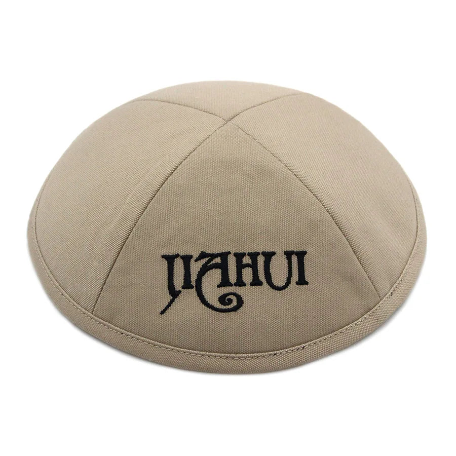 Ethnic Linen Kippot Jewish Yarmulke Kippah Custom Logo Printed Wedding Religious Hat for Bar Mitzvahs Stylish and Traditional