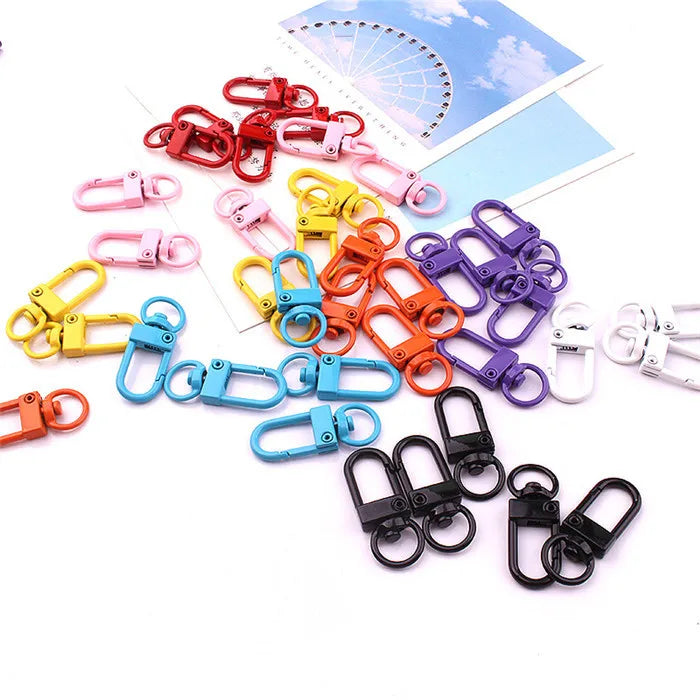 Colorful Enamel Paint Zinc Alloy Metal Dog Buckle Hook for Acrylic Keychain-Fashion Lightweight Hard-Wearing