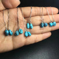 Hand Made 925 Sterling Silver Fine Jewelry Crystal Healing Stone Natural Turquoise Earring