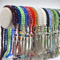 JC Crystal 25 Colors Stock 8mm 99 Pcs Wholesale Rosaries Islamic Glass Rosary Beads Necklace Chain