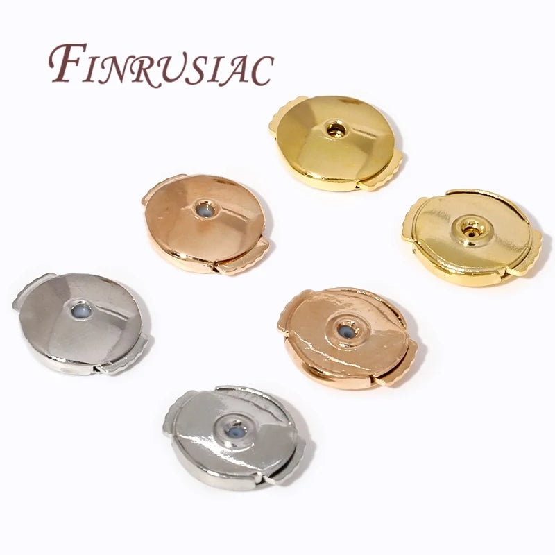 18K/14K Gold Plated Locking Earring Backs Studs and Stoppers for Jewelry DIY Accessories Supplies