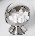 Kitchen Coffee Bar Beverage Household Flip Roll Top Stainless Steel Spherical Seasoning Boxes Candy Jar Spice Jar Sugar Bowl