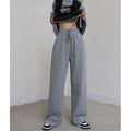 2026 Women Clothing Custom Straight Leg Sweatpants High Waist Casual Pants Solid Color Ladies Trousers
