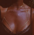 SC Sparkling Waist Jewelry Body Chain Summer Bra Bikini Beach Harness Body Chain Waist Belly Chain for Women