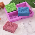 Newk Silicone Soap Molds 4-Cavities DIY Handmade Soap Mold with Vivid Wave Pattern for Milk Soap (3.5 Oz Cavities)