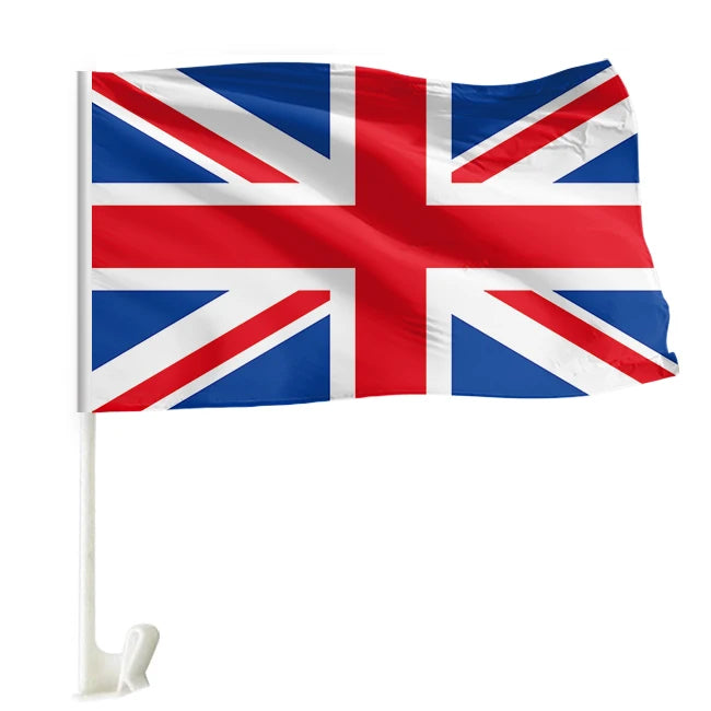 Promotional Product 100%polyester Hot Sale  Outdoor Fiji Flag Car Window Flag 100% Polyester With Stand Custom Fiji Flag