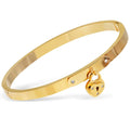 Nabest Fine Jewelry Stainless Steel Bracelets & Bangles 18k Gold Plated Cz Zirconia Love Heart Lock Charm Bangle