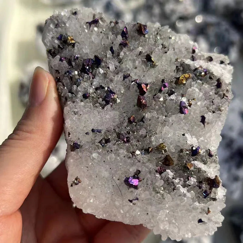Wholesale Polished Natural Colorful Copper Crystal Cluster with Bornite Chalcopyrite Stone for Meditation and Decorative Purpose