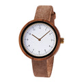 2024 Fashion Classic Leather Belt Women's Wood Watch Custom Watches With logo