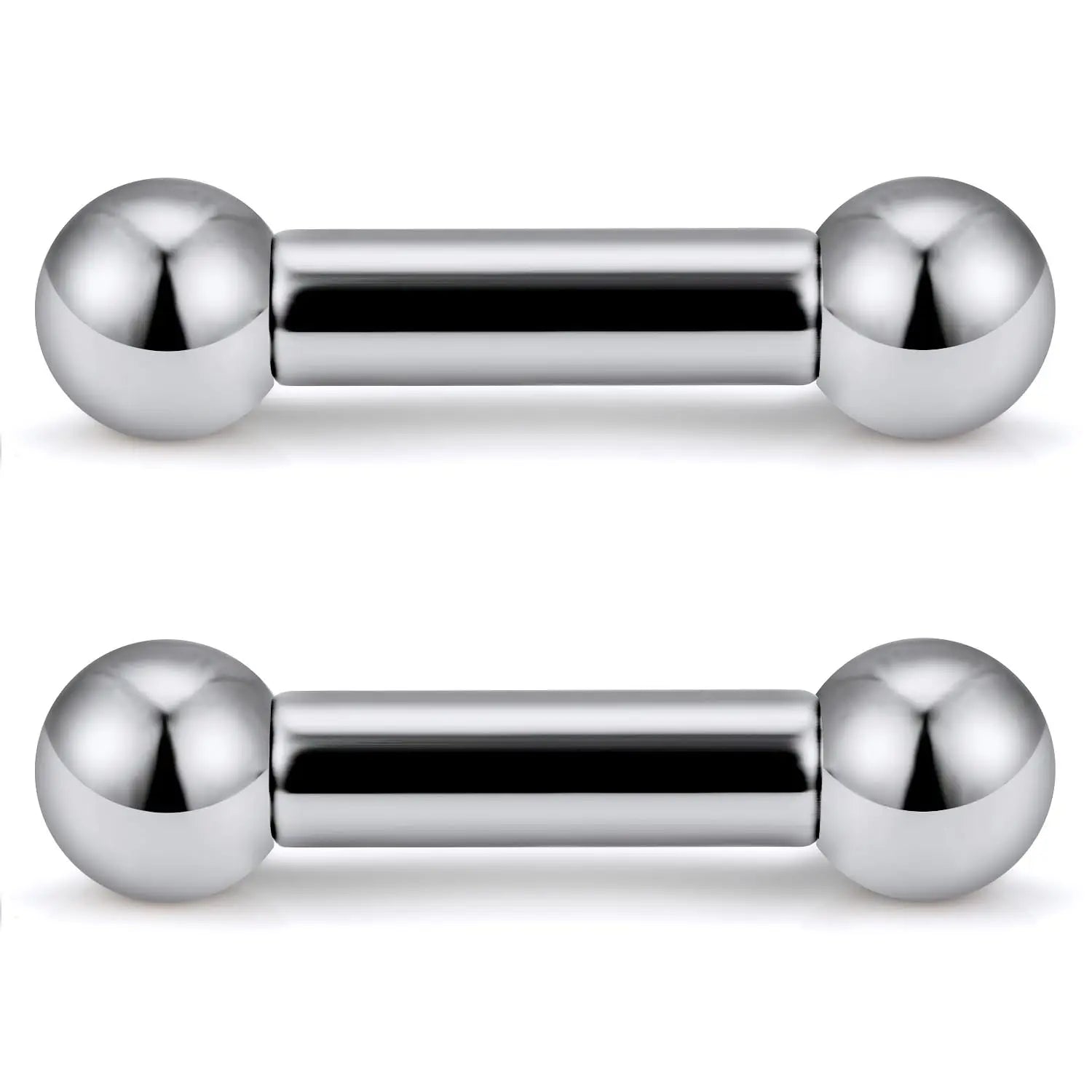 316L Stainless Barbell Externally Threaded Basic Heavy Gauge Steel Barbell