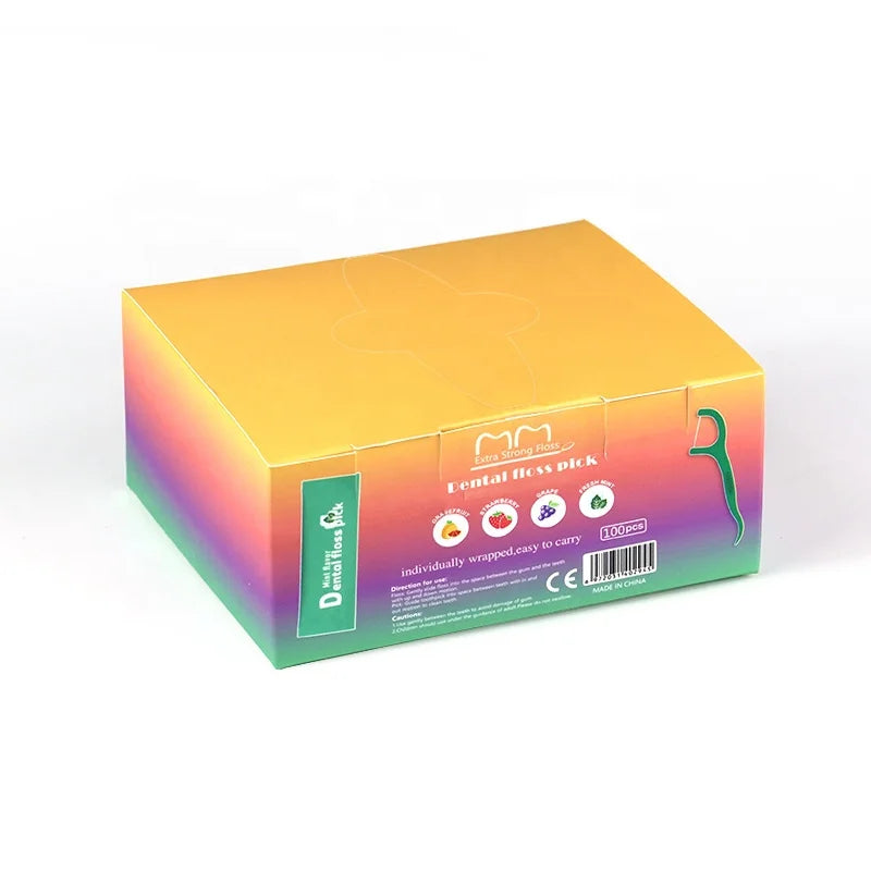 ISO Approved Custom Logo Box Tooth Clean Hilo Individually Wrapped Best Gum Plastic Toothpick Dental Floss Picks Sticks