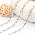 Hot Sales Factory Special Cubic Twisted Stainless Steel Chains DIY Necklace Chain for Jewelry Making Findings & Accessories