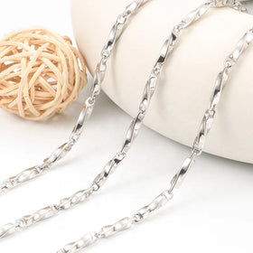 Hot Sales Factory Special Cubic Twisted Stainless Steel Chains DIY Necklace Chain for Jewelry Making Findings & Accessories