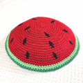 Men's Elegant Handmade Dobby Knitted Kippah Printed Jewish Religious Apparel Adults Custom Size Outdoor Children