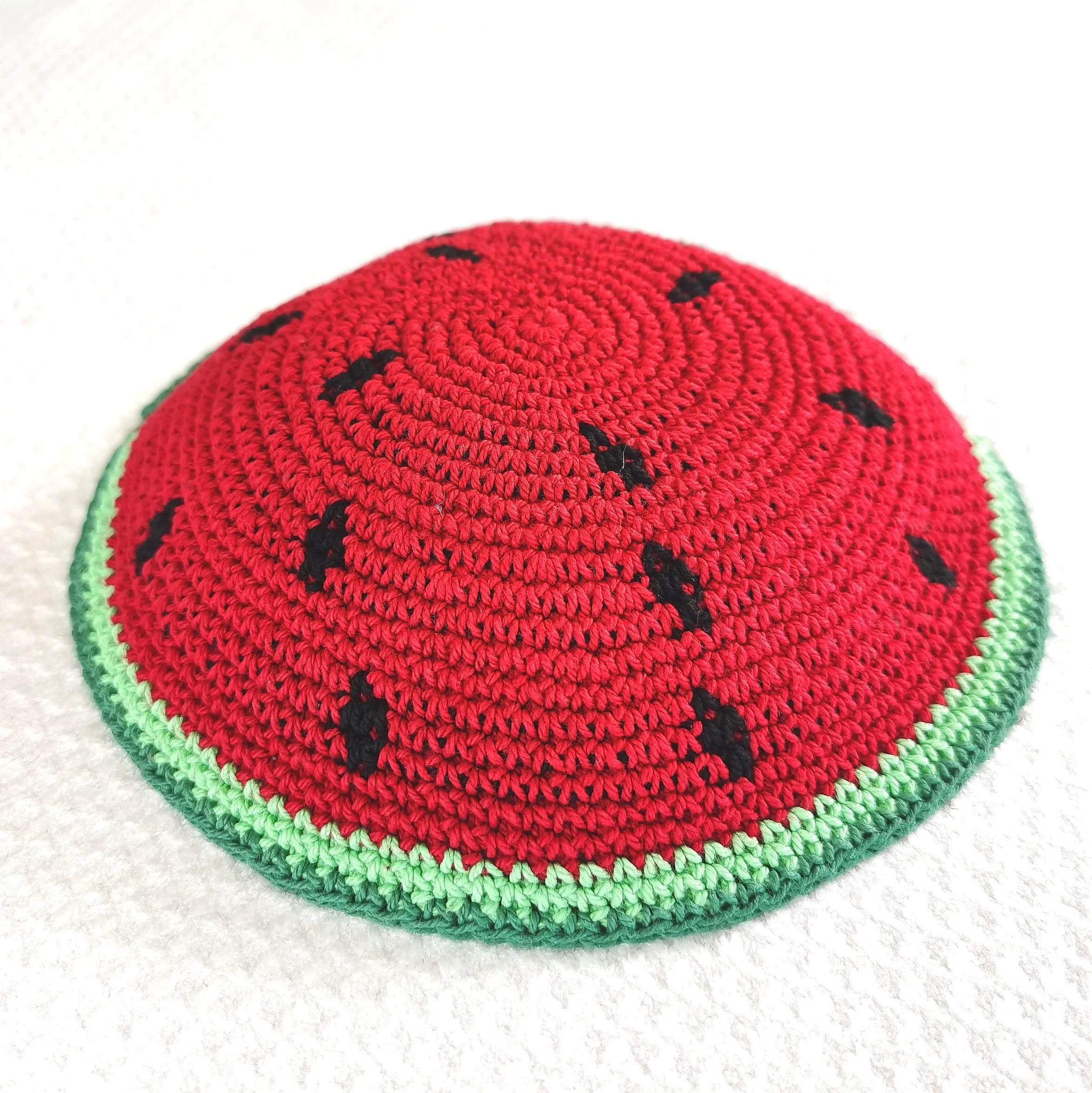 Men's Elegant Handmade Dobby Knitted Kippah Printed Jewish Religious Apparel Adults Custom Size Outdoor Children