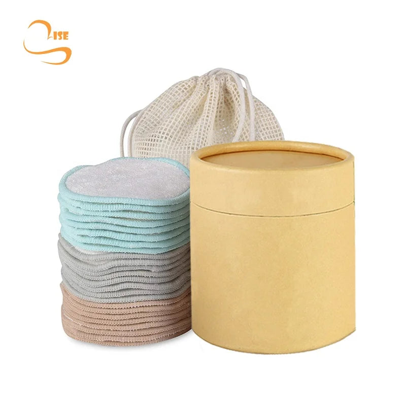 3.15" Eco-friendly Round Bamboo Makeup Remover Pads Eco-friendly Soft Girls Facial Pads Face Reusable