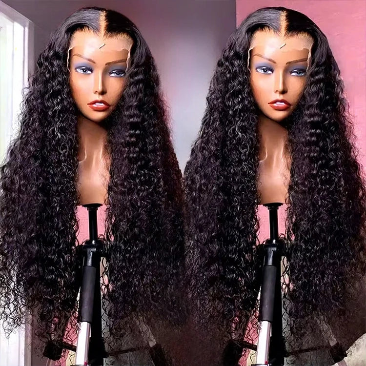 30 Inch Deep Water Wave Wig Glueless 13x4 HD 100% Virgin Raw Indian Lace Front Wig Brazilian Frontal Lace Human Hair Wigs