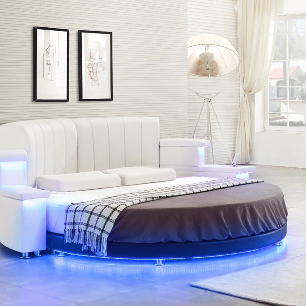 Queen Bed Frame with Storage  Set Platform with Headboard Headboard Picture for Round Bed Frame Modern Wood  Queen Bed Frame