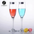 China Libbey Factory  Wholesale Low MOQ Long Stem Lead-free Glass Crystal champagne Flutes for Wedding Party Supplier