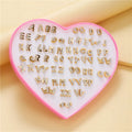 Earrings English Letters a to Z Gold Stud Earrings Anti-allergic Plastic Crystal  Rhinestone Stud Earrings